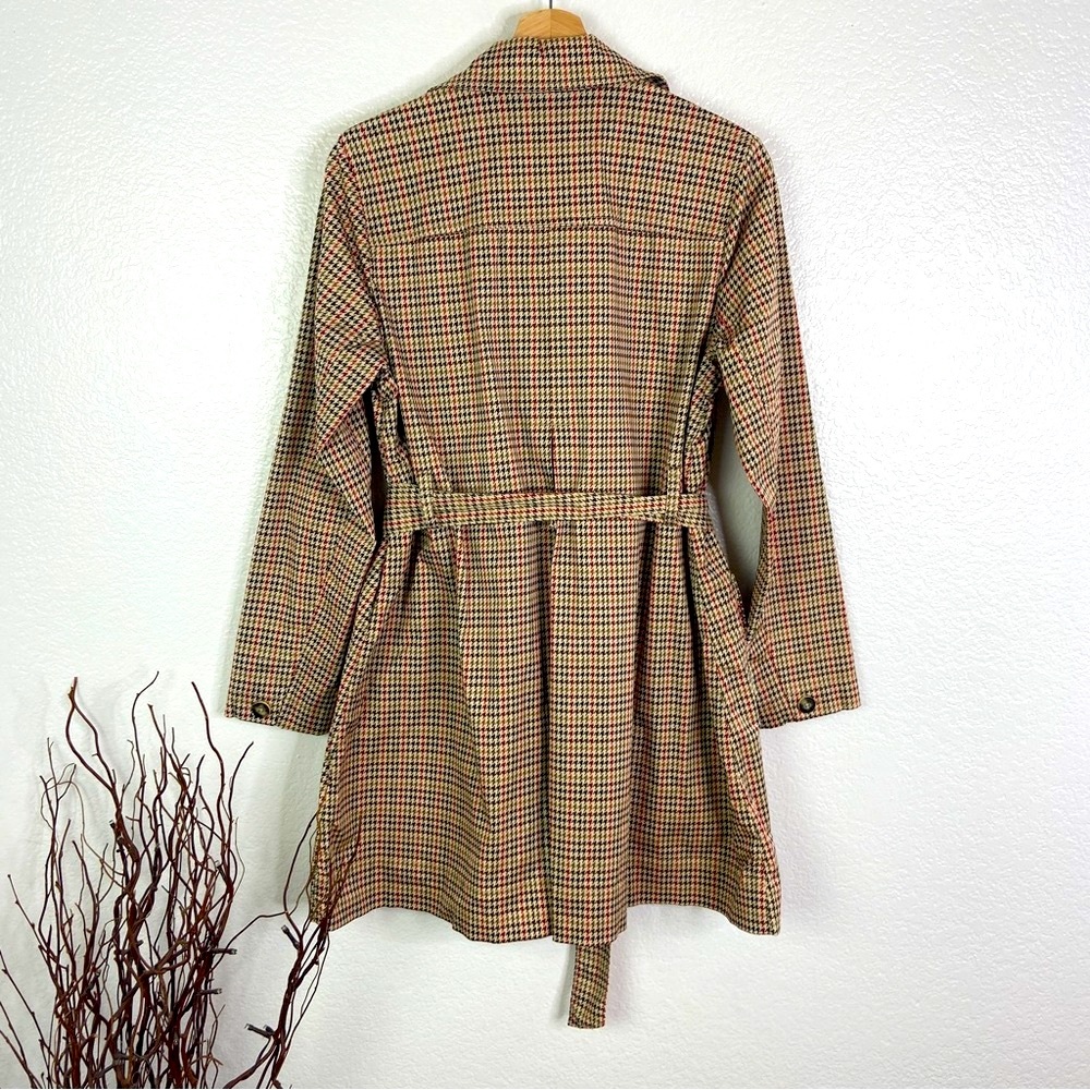 CABI Houndstooth Sherlock Trench Coat - Medium - Picture 6 of 9